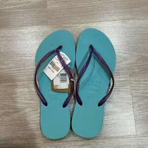 Havaianas Flip  Flop Ice Blue. NWT
